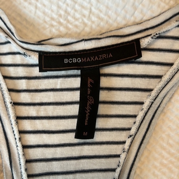 BCBG Maxazria B&W 🖤🤍 Striped Racerback Tank - Picture 5 of 8